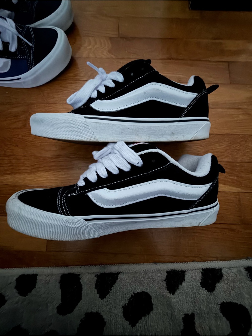 Vans Black and White Old Skool Low-Top Sneakers